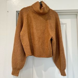 Topshop cropped camel sweater size M